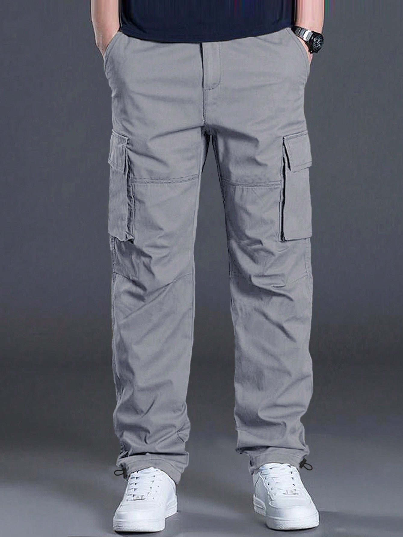 Flap Pocket Side Cargo Pants-Vacay Outfit