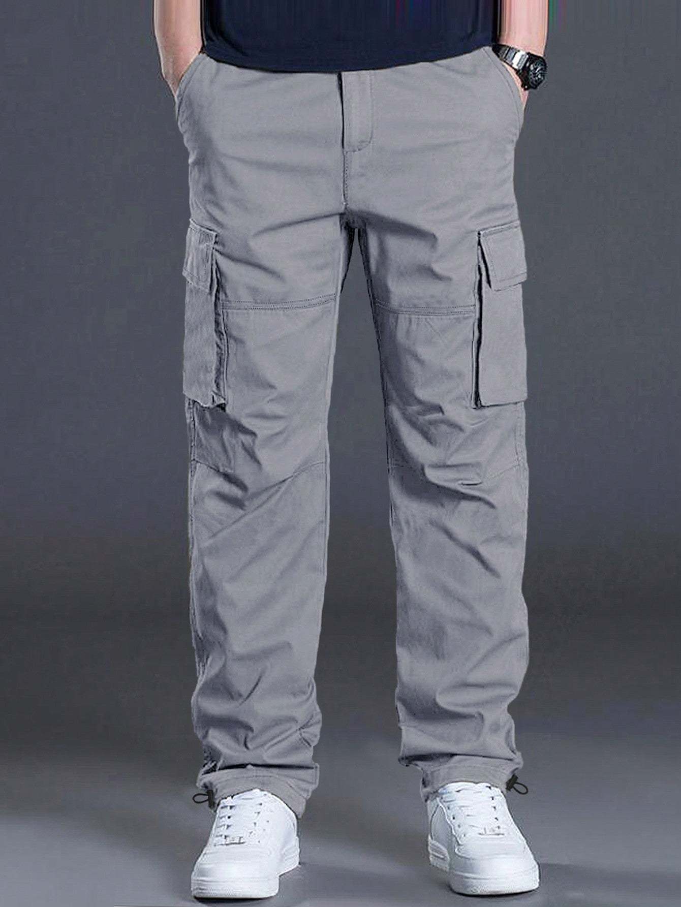 Flap Pocket Side Cargo Pants-Vacay Outfit