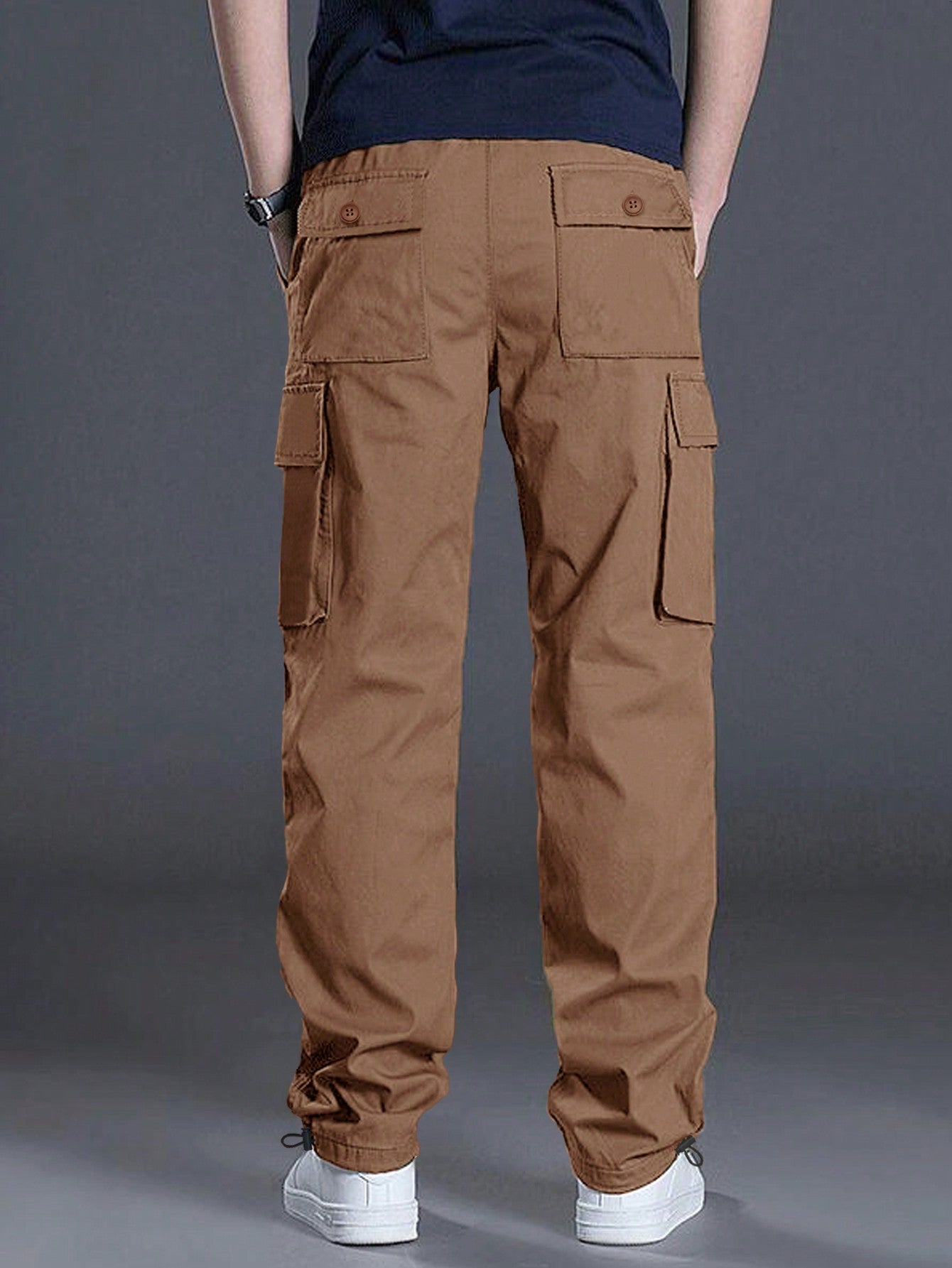 Flap Pocket Side Cargo Pants-Vacay Outfit