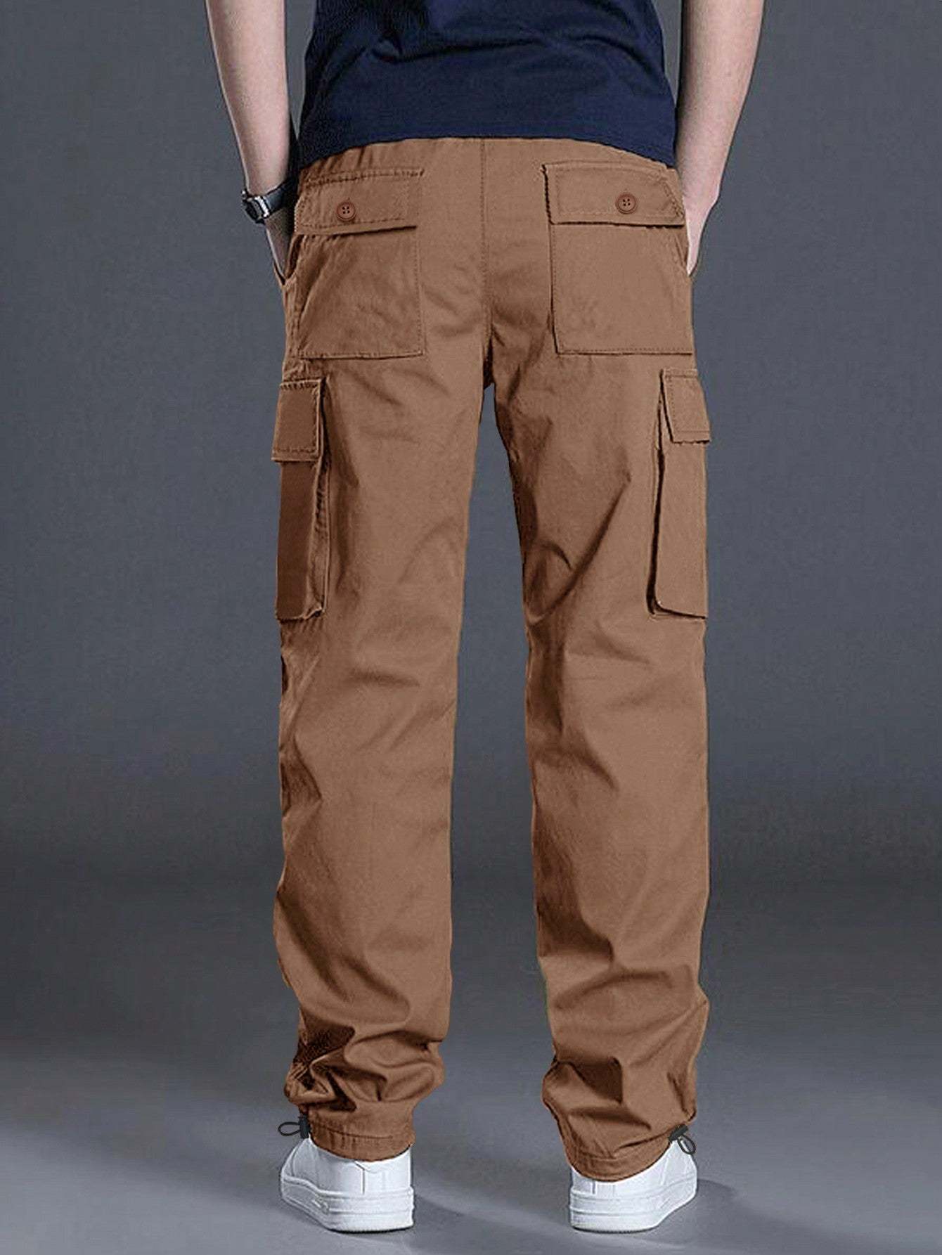 Flap Pocket Side Cargo Pants-Vacay Outfit