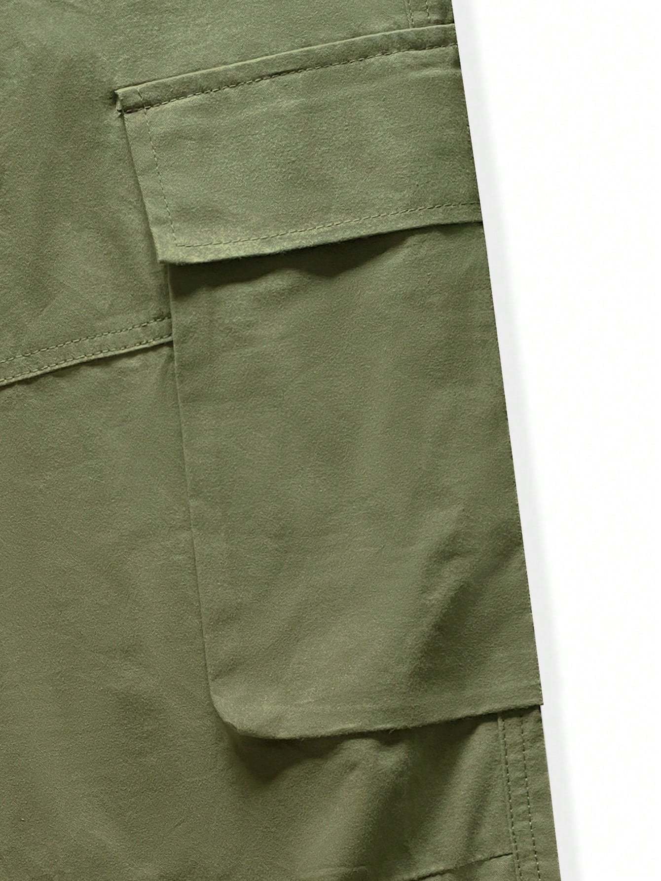 Flap Pocket Side Cargo Pants-Vacay Outfit