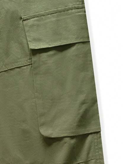 Flap Pocket Side Cargo Pants-Vacay Outfit