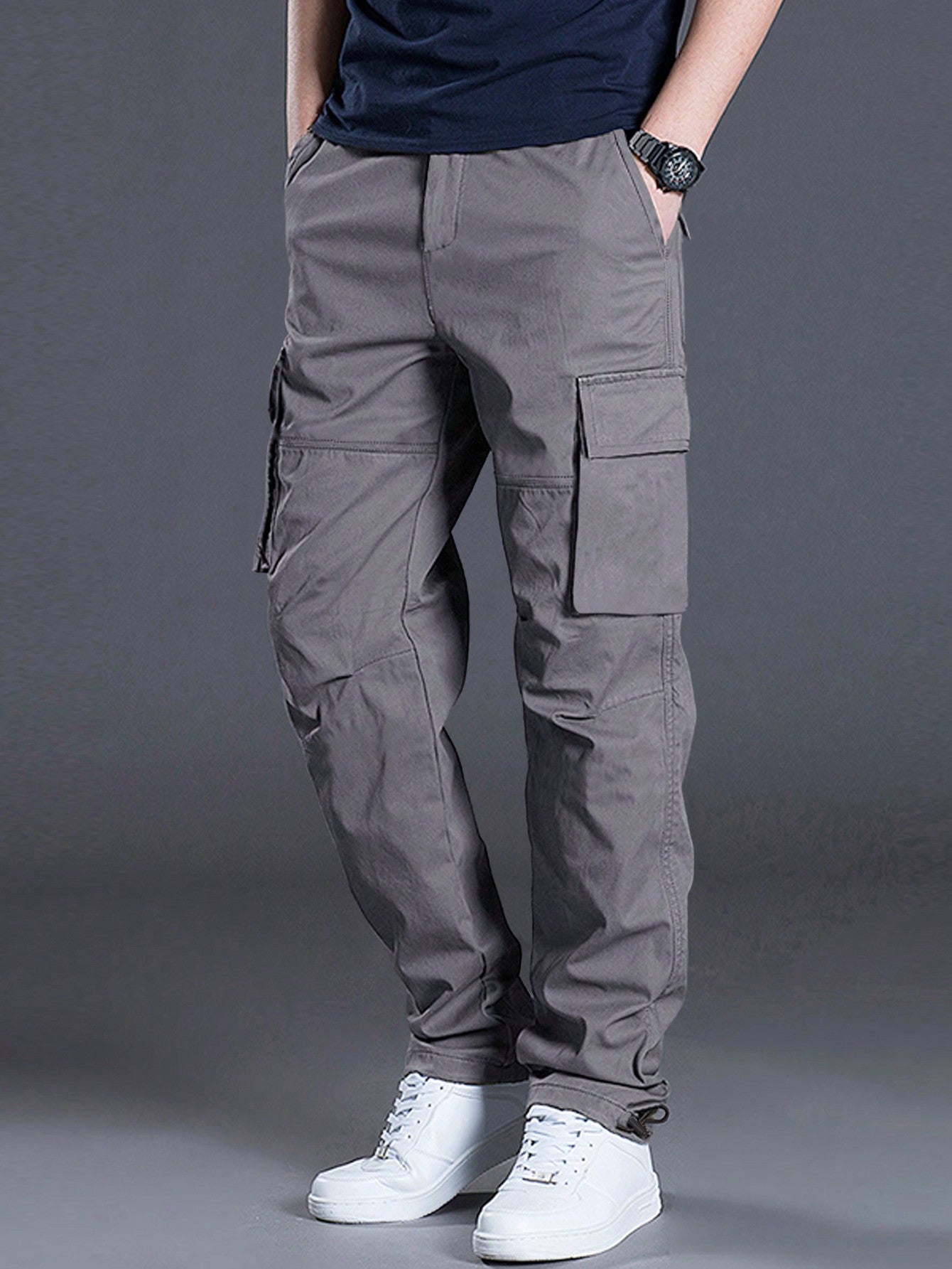 Flap Pocket Side Cargo Pants-Vacay Outfit