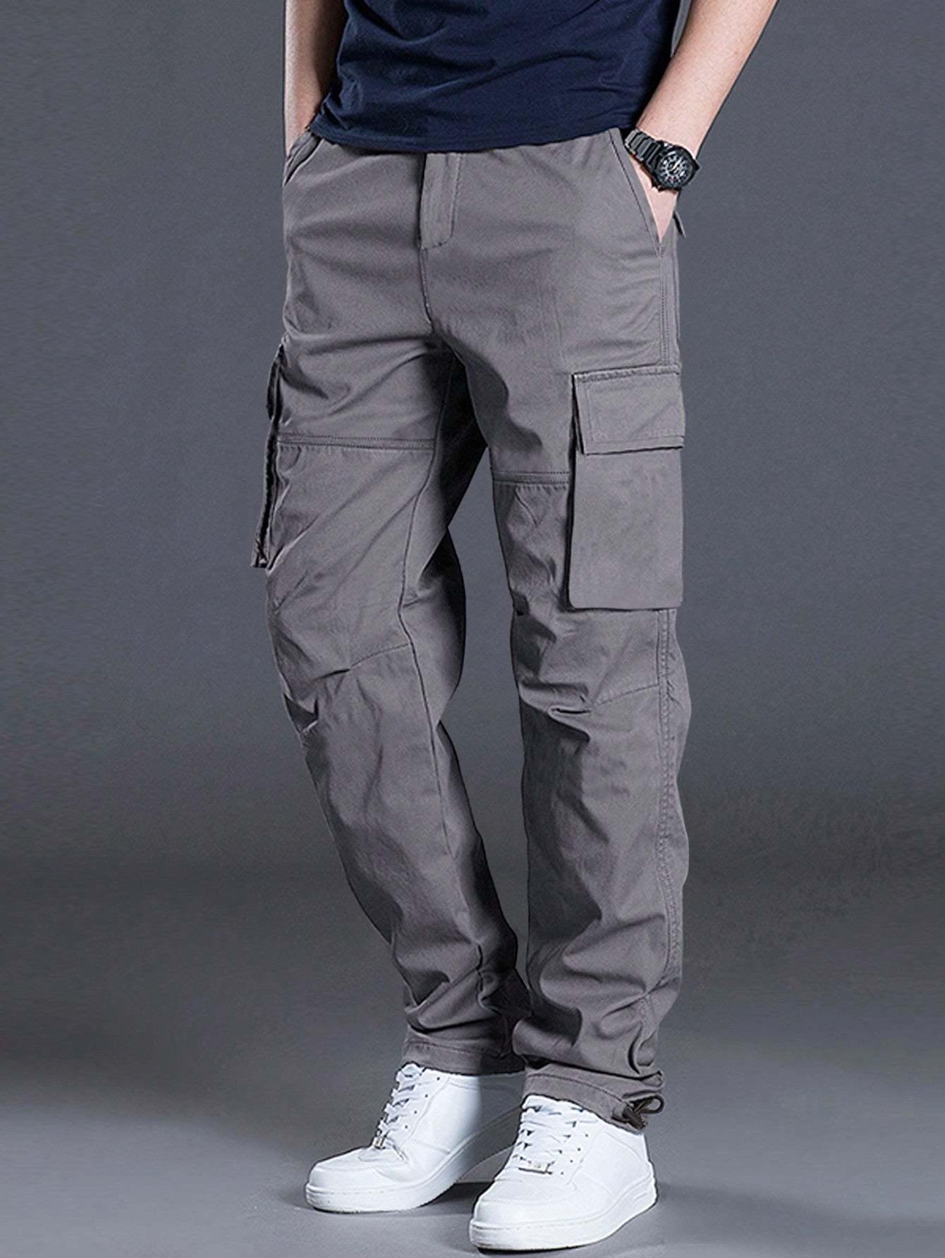 Flap Pocket Side Cargo Pants-Vacay Outfit