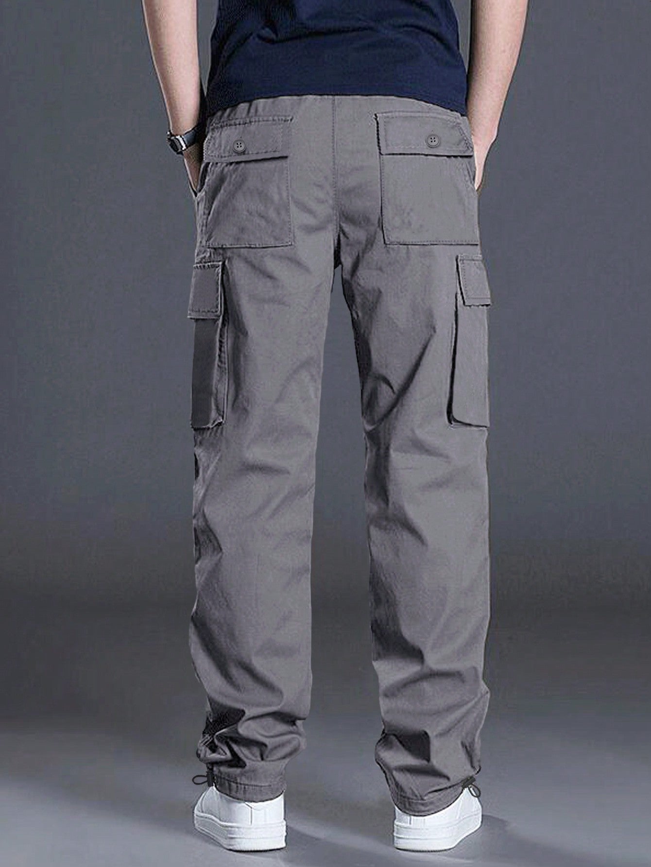 Flap Pocket Side Cargo Pants-Vacay Outfit
