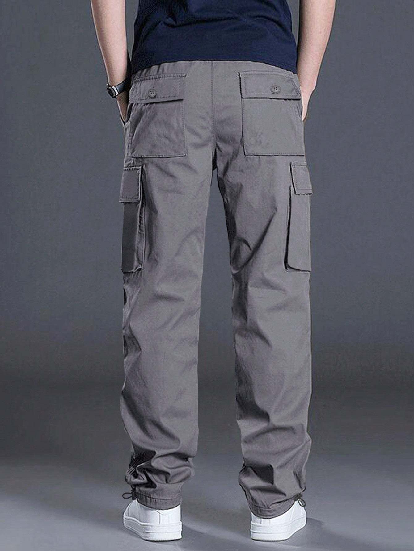Flap Pocket Side Cargo Pants-Vacay Outfit