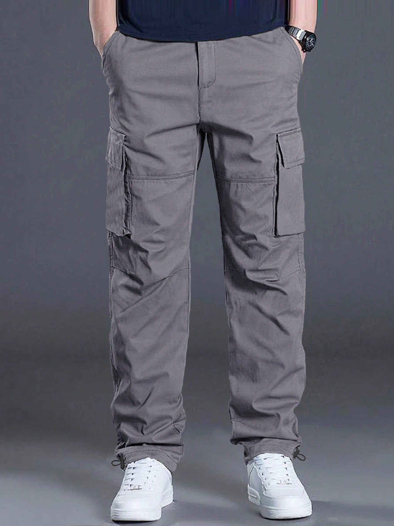 Flap Pocket Side Cargo Pants-Vacay Outfit