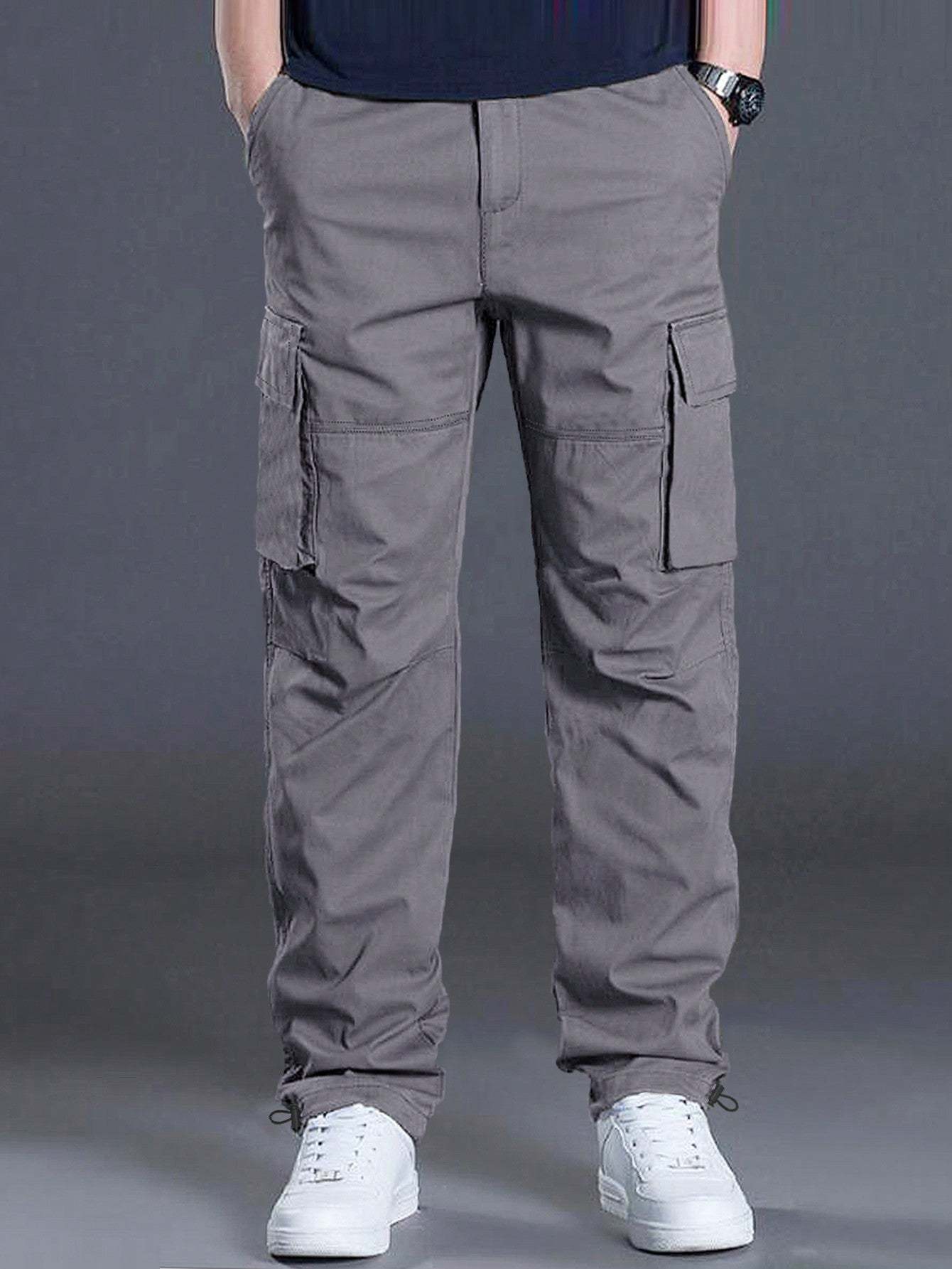 Flap Pocket Side Cargo Pants-Vacay Outfit
