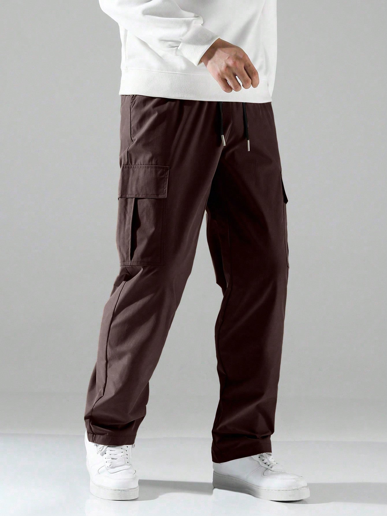 Flap Pocket Side Cargo Pants-Vacay Outfit