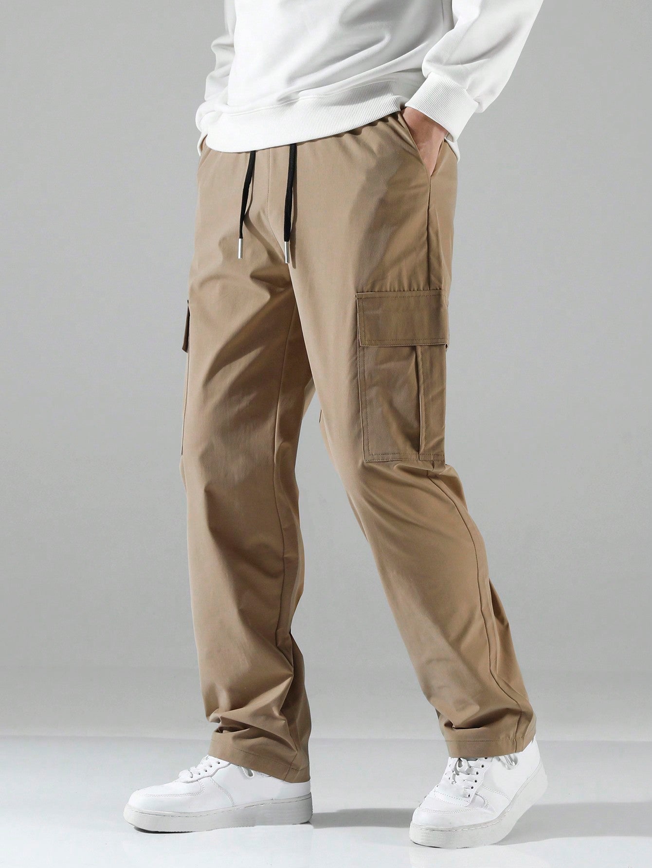 Flap Pocket Side Cargo Pants-Vacay Outfit