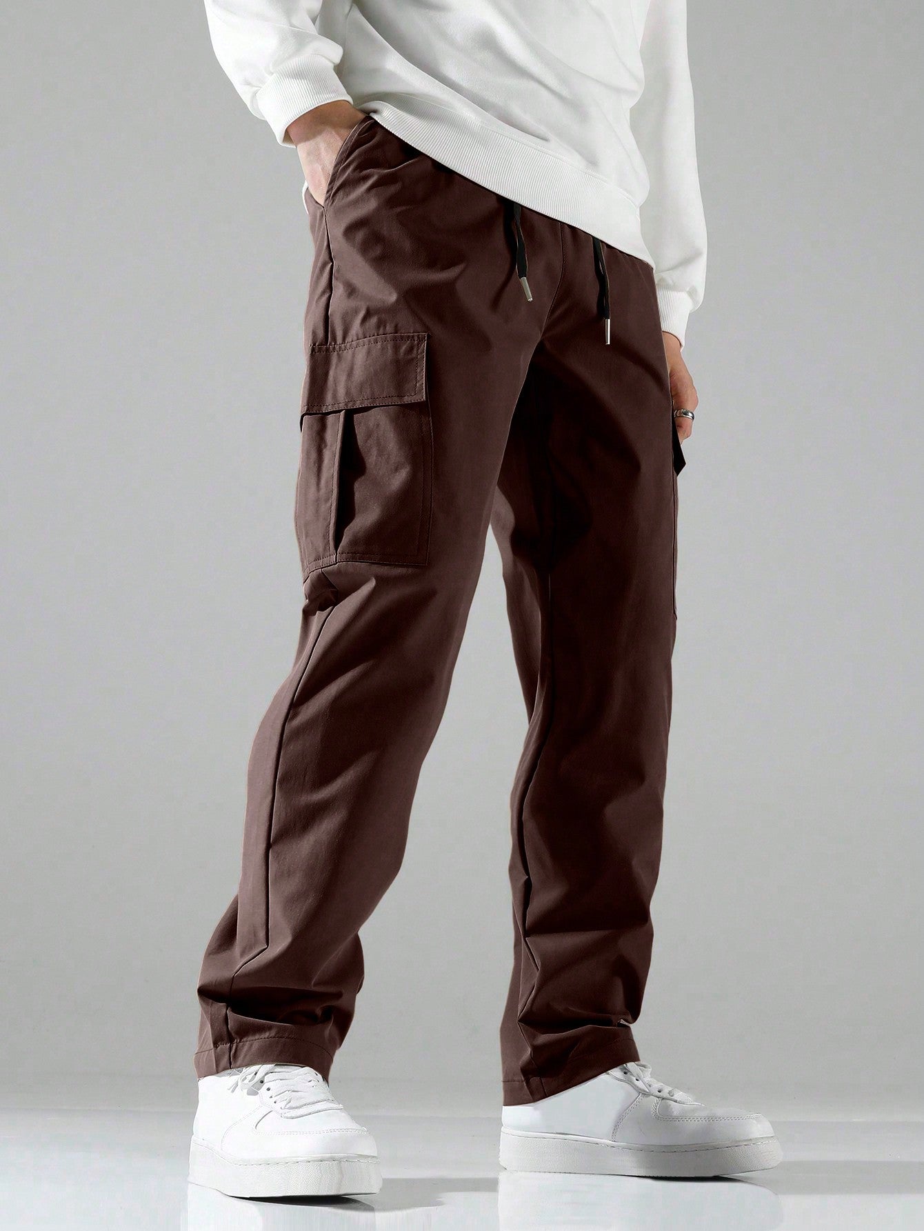 Flap Pocket Side Cargo Pants-Vacay Outfit
