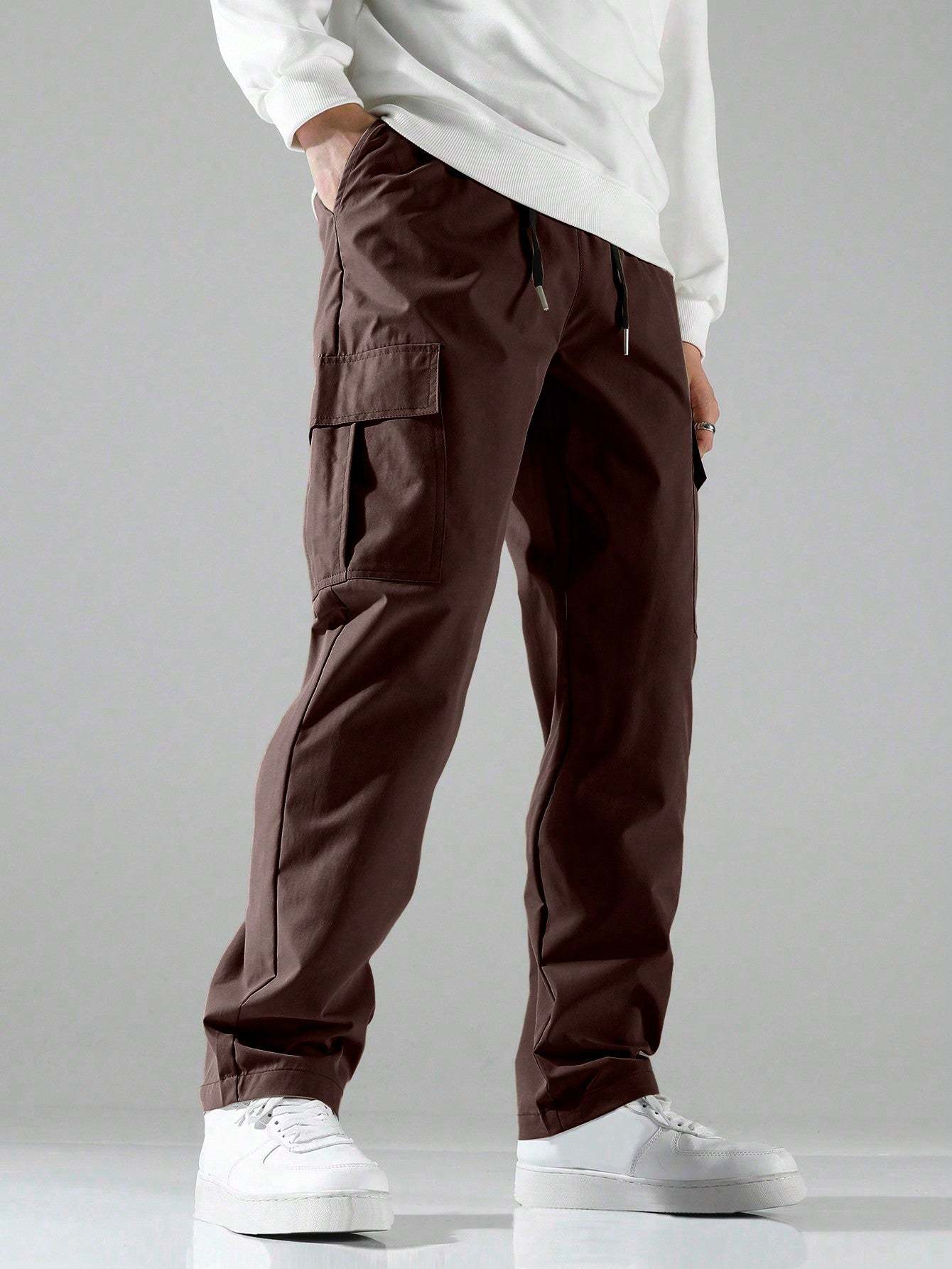 Flap Pocket Side Cargo Pants-Vacay Outfit