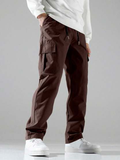 Flap Pocket Side Cargo Pants-Vacay Outfit