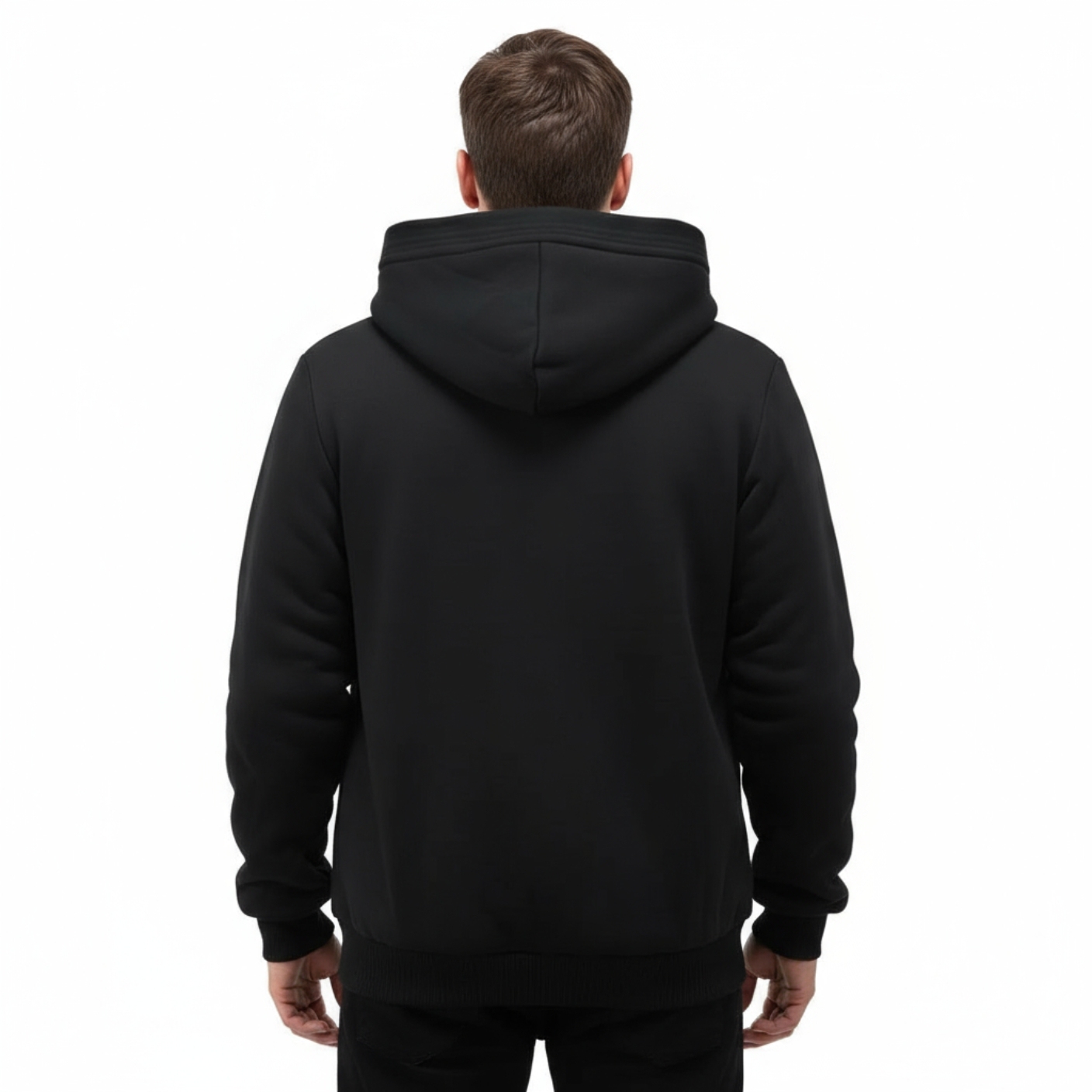 Fleece Lined Hooded Zip Up Winter Jacket