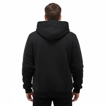 Fleece Lined Hooded Zip Up Winter Jacket