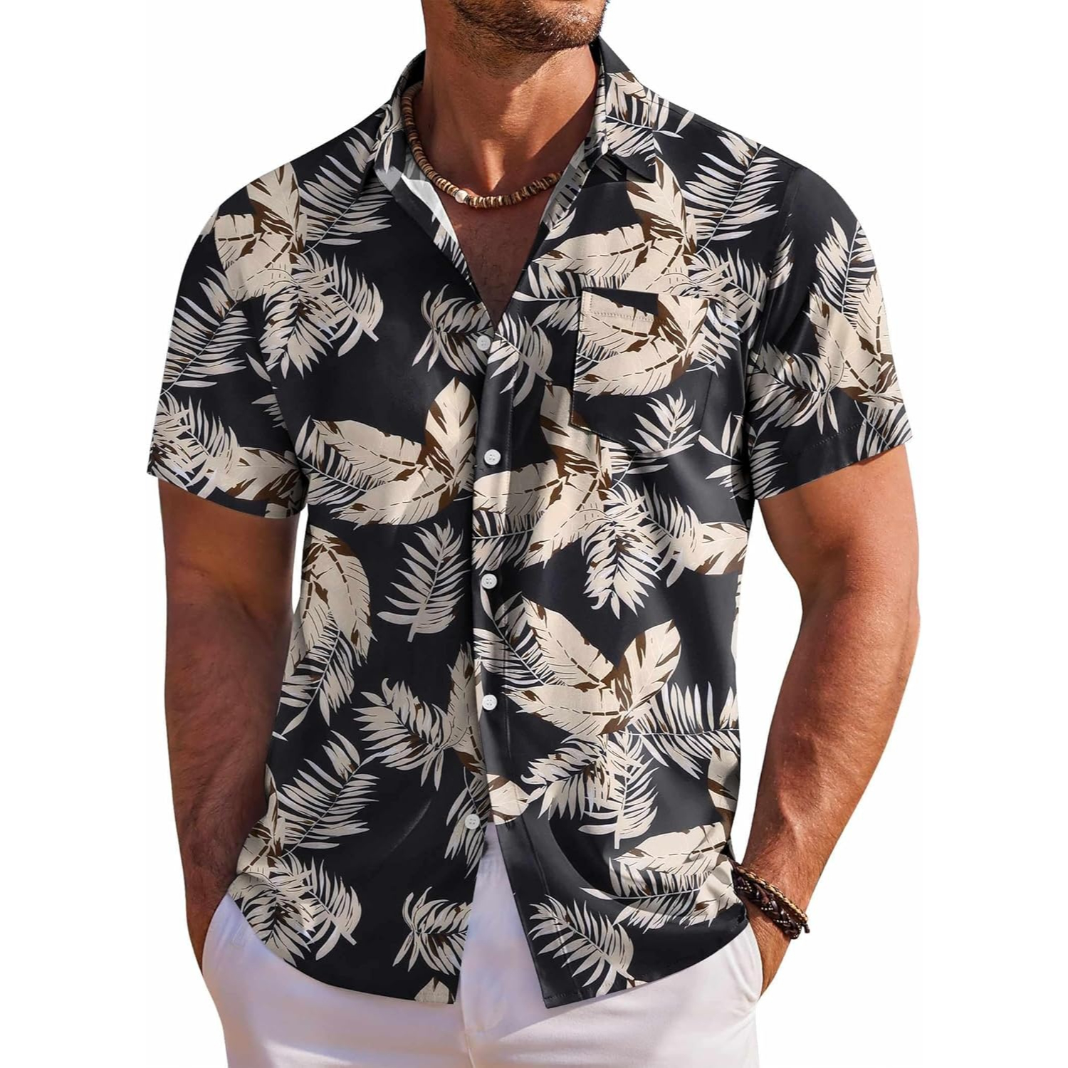 Floral Tropical Beach Short Sleeve Short Shirt
