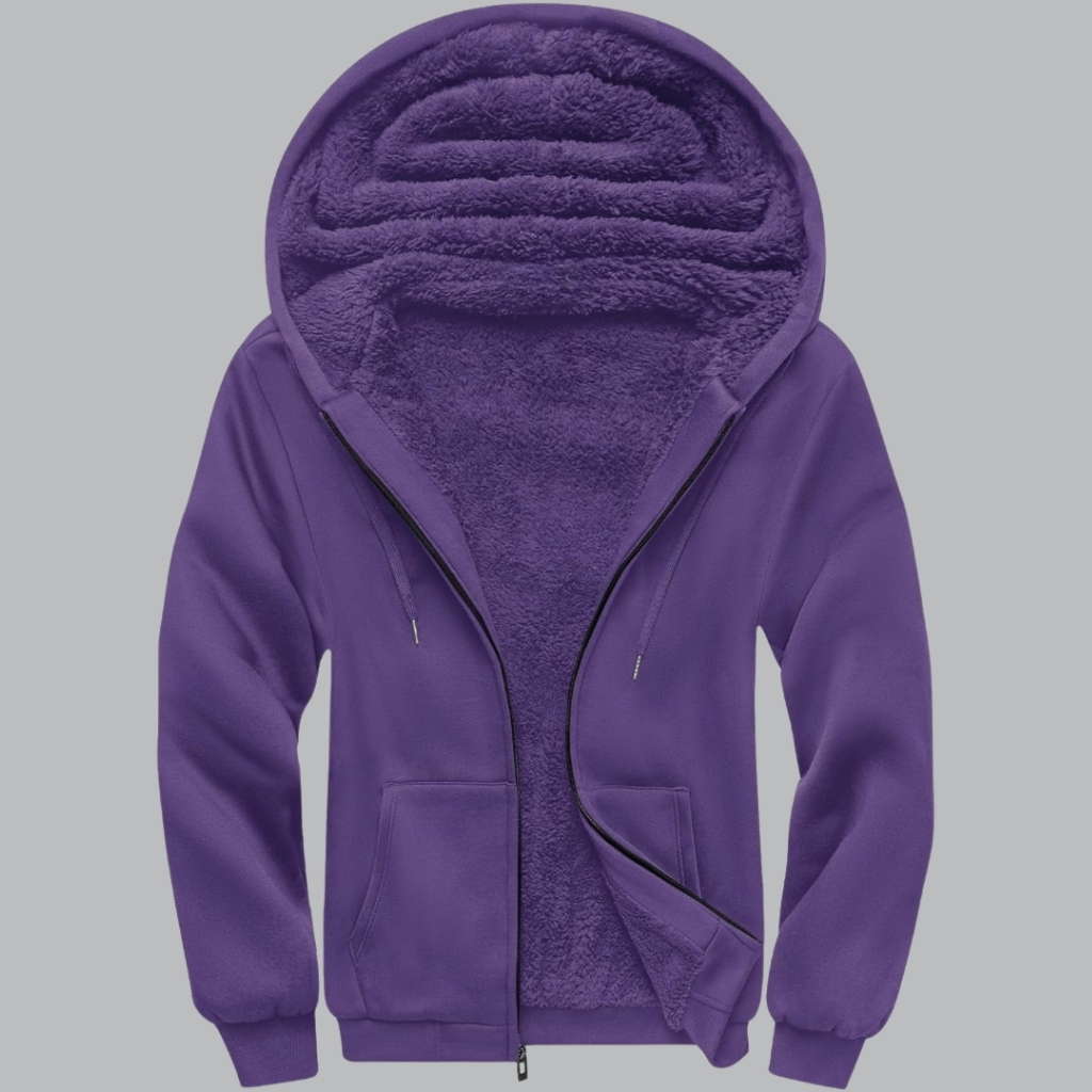 Full Zip Up Thick Sherpa Lined Hooded