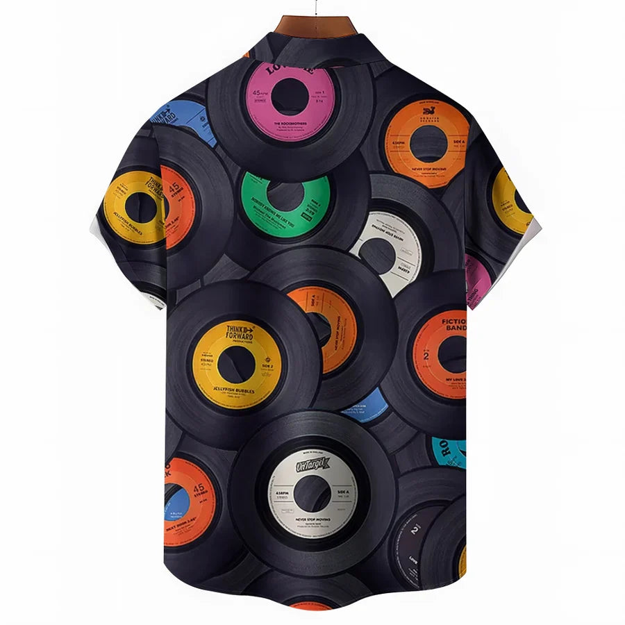 Fun Printed Casual Pocket Short Sleeve Shirt-Vacay Outfit