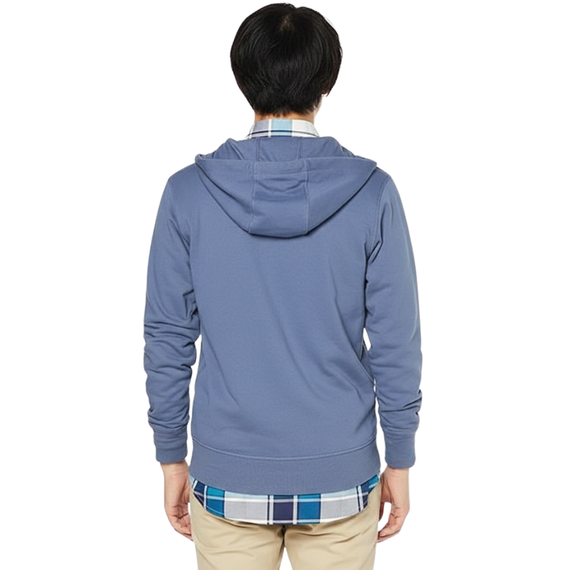 Men Lightweight French Terry Full-Zip Hooded Sweatshirt