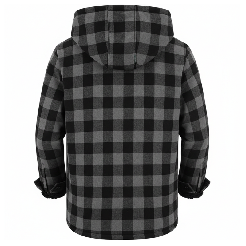 Men Flannel Plaid Jacket Warm Sherpa Lined Fleece Hoodies for Men Zip Up Thick Jackets Winter Coat with Pocket