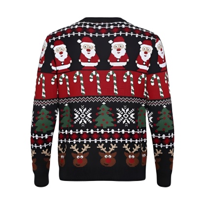 Ugly Christmas Sweater For Men With Rudolph Reindeer Design
