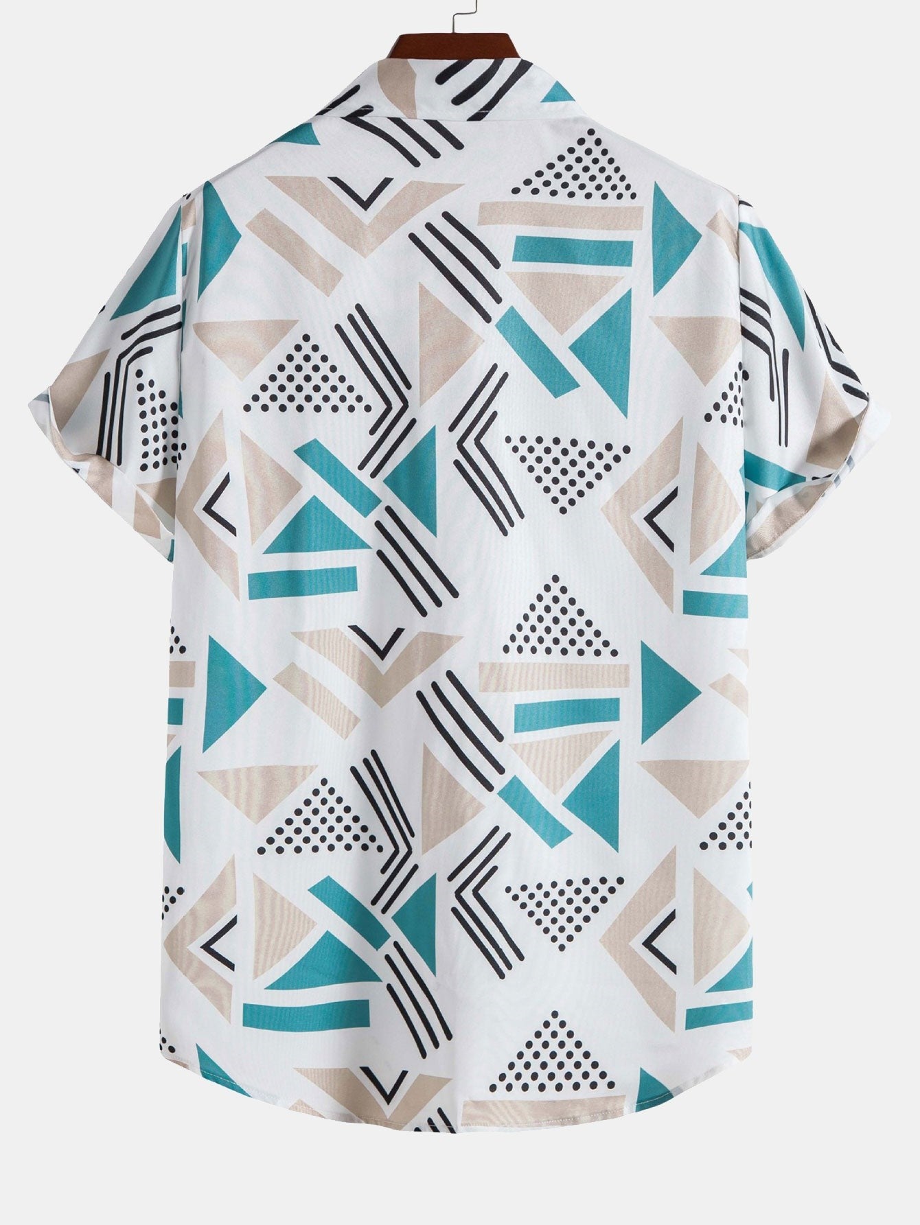 Geometric Printed Shirt-Vacay Outfit