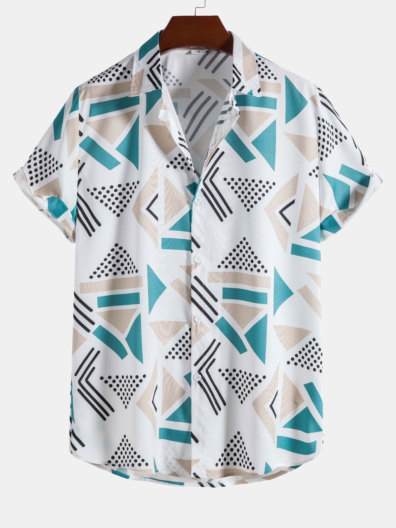 Geometric Printed Shirt-Vacay Outfit