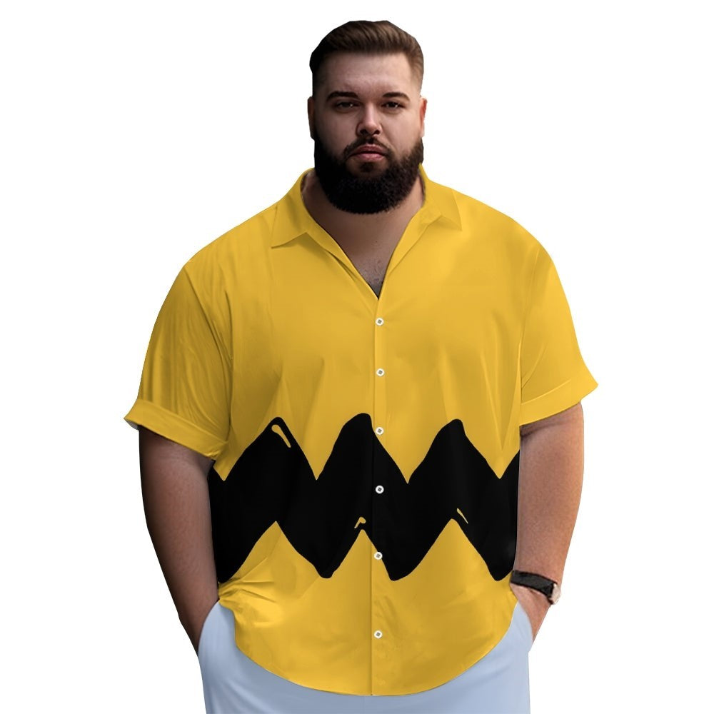 Geometric Short Sleeve Resort Shirt-Vacay Outfit