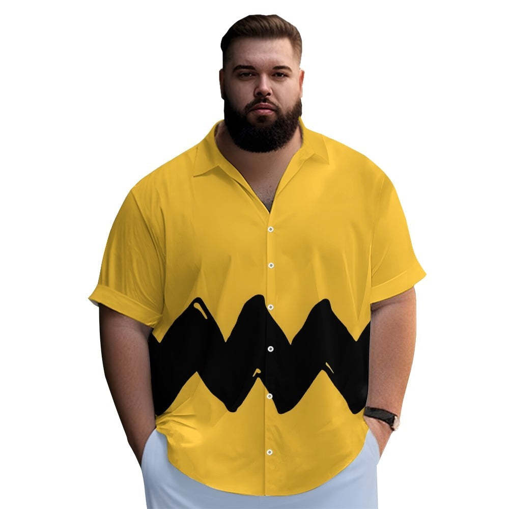 Geometric Short Sleeve Resort Shirt-Vacay Outfit