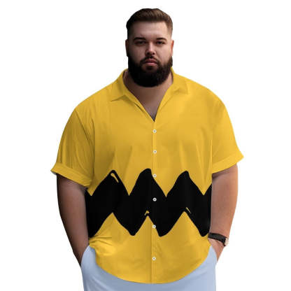 Geometric Short Sleeve Resort Shirt-Vacay Outfit