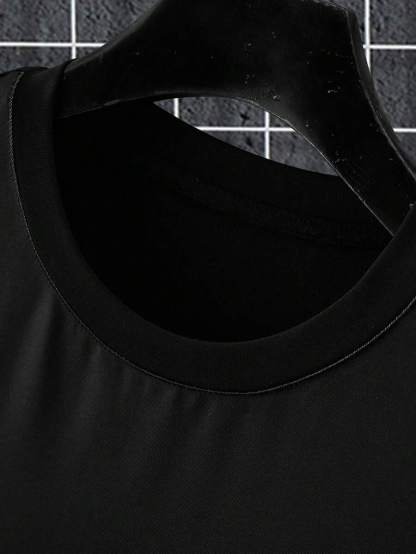 Gradient Letter Print T Shirts-Vacay Outfit