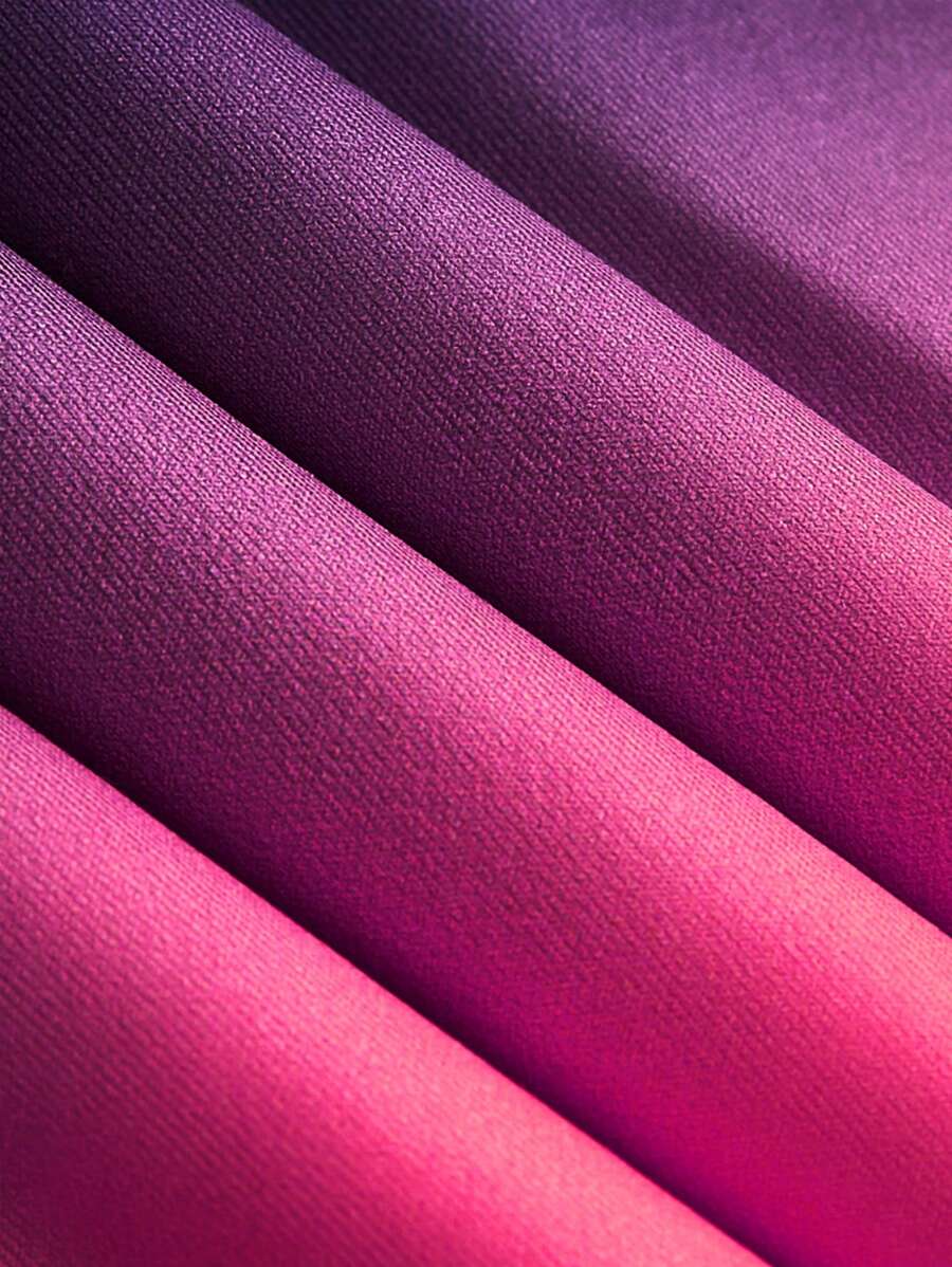 Gradient Design Letter Printed T Shirts-Vacay Outfit