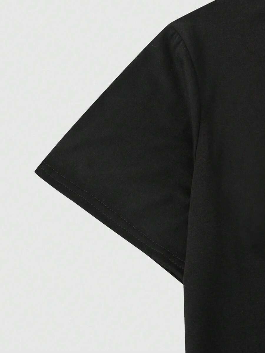 Graphic Letter Print T Shirt-Vacay Outfit