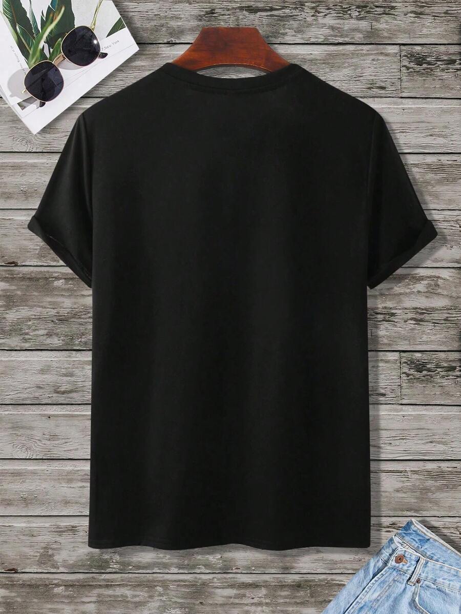 Graphic Letter Print T Shirt-Vacay Outfit