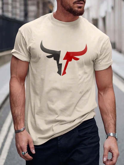 Round Collar Graphic Printed T Shirts-Vacay Outfit