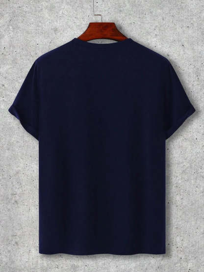 Round Collar Graphic Printed T Shirts-Vacay Outfit