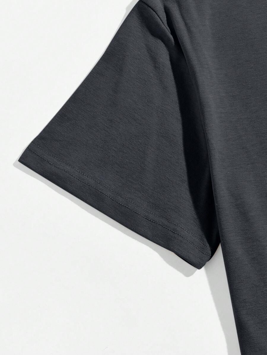 Round Collar Graphic Printed T Shirts-Vacay Outfit