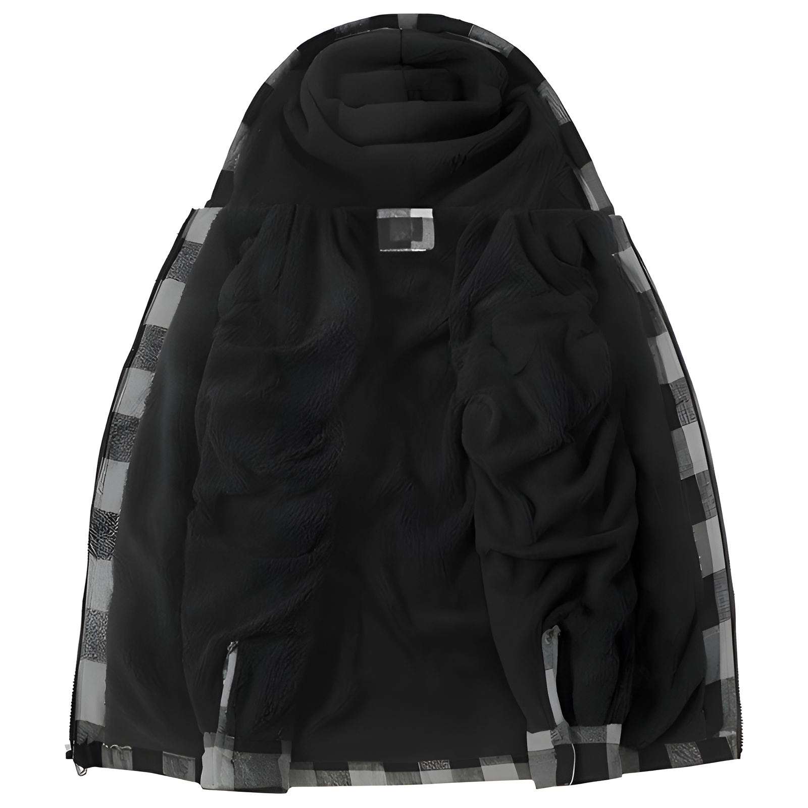 Men Flannel Hooded Jacket Fleece Sherpa Lined Plaid Shirts Jackets Zip Up Sweatshirt Hoodies for Men with 4 Pockets