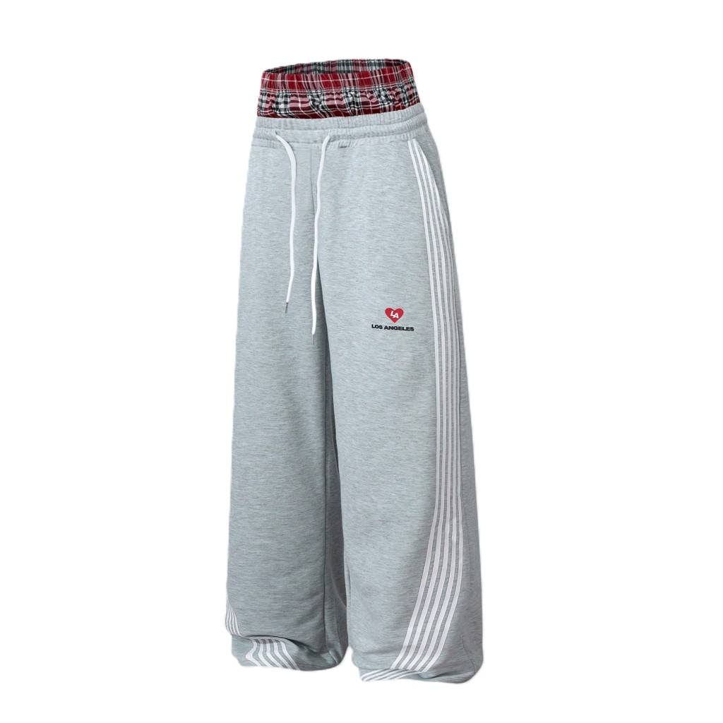 Loose Fleece Drawstring Sweatpants With Wide For Men