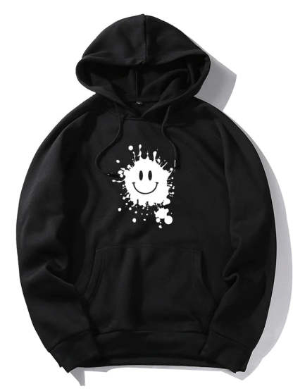 Mud Splash Smiley Hoodie-Vacay Outfit