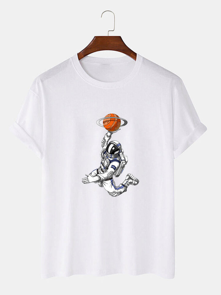 Astronaut Print T-Shirt-Vacay Outfit
