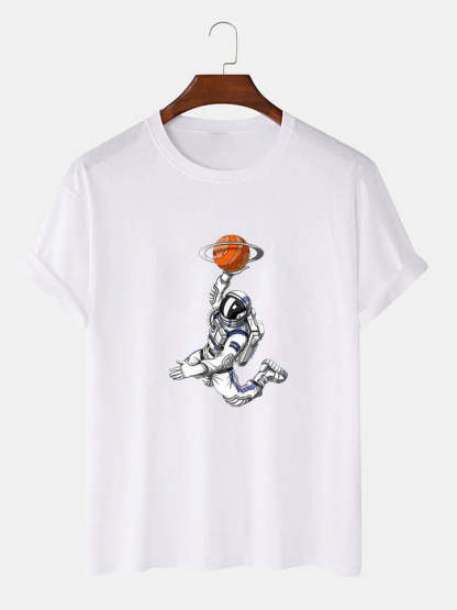 Astronaut Print T-Shirt-Vacay Outfit