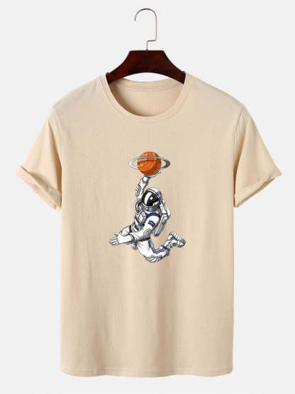 Astronaut Print T-Shirt-Vacay Outfit