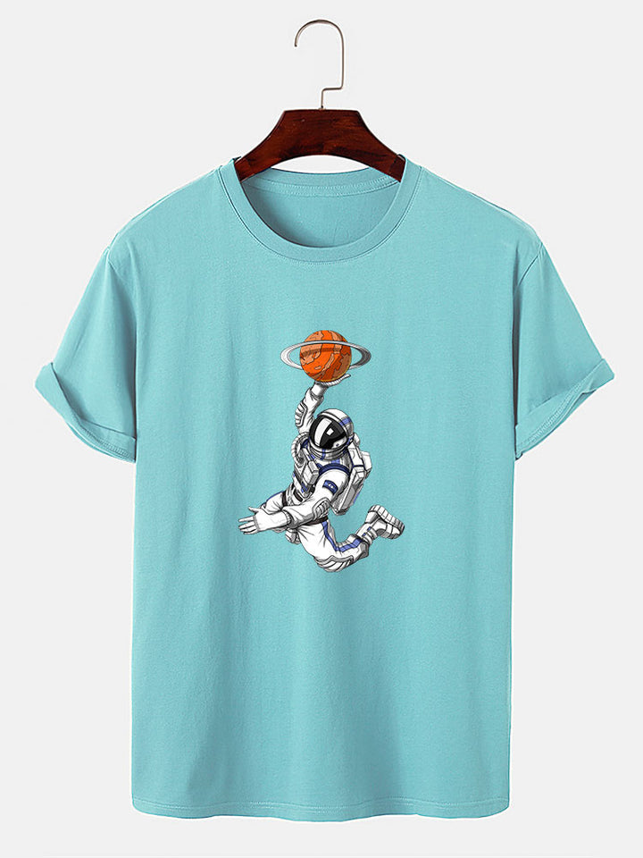 Astronaut Print T-Shirt-Vacay Outfit