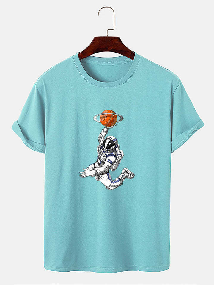 Astronaut Print T-Shirt-Vacay Outfit