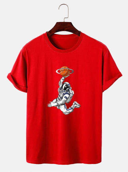 Astronaut Print T-Shirt-Vacay Outfit