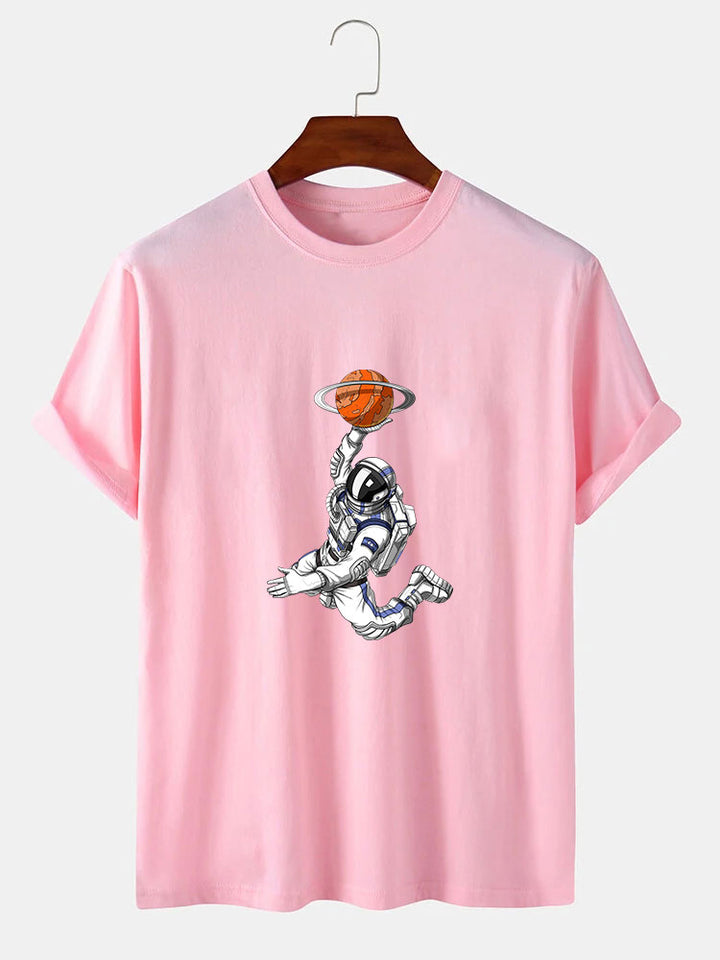 Astronaut Print T-Shirt-Vacay Outfit