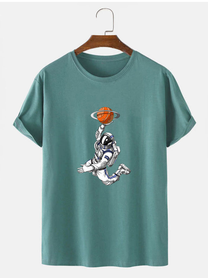 Astronaut Print T-Shirt-Vacay Outfit