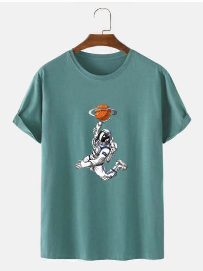 Astronaut Print T-Shirt-Vacay Outfit