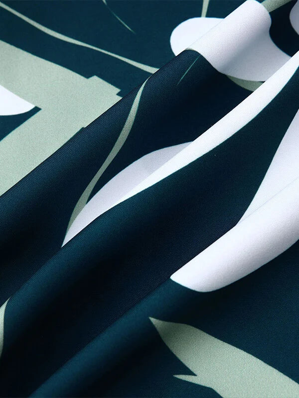 Hawaiian Style Floral Print Shirt-Vacay Outfit